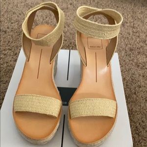 Dolce Vita Paula Natural Raffia Espadrille/ Wedges